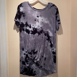 TIE DYE, TWIST FRONT T-SHIRT
